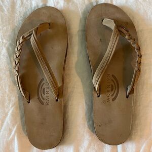 Rainbow Sandals Braided Leather